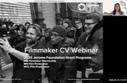 Still from the Filmmaker CV Webinar video