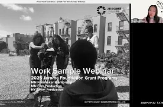 Still from the Work Sample Webinar video